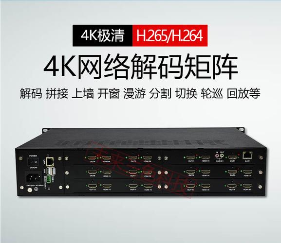 未来三色 4k网络解码矩阵4路监控解码服务36画面分割处理器兼容海康